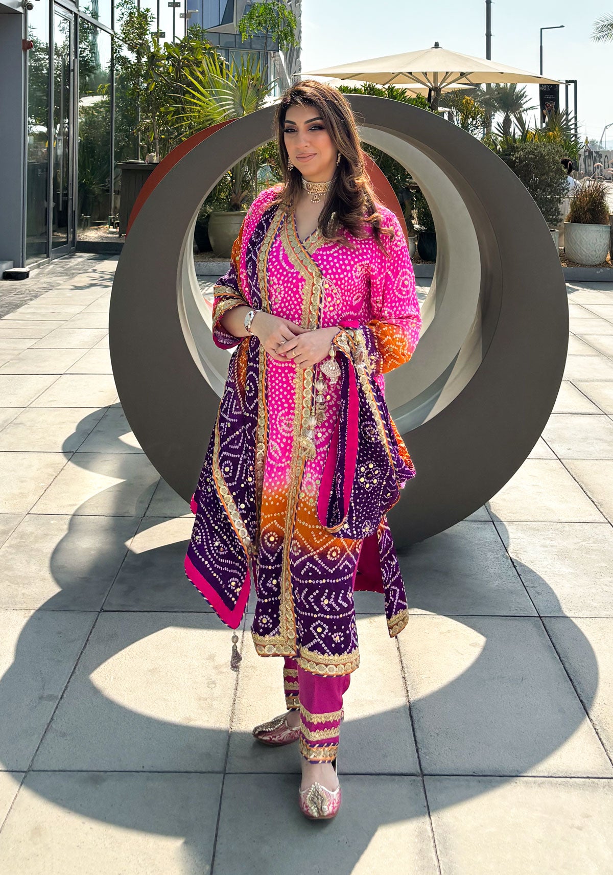 Indian Incredible Festive suit - Hot pink main image 1