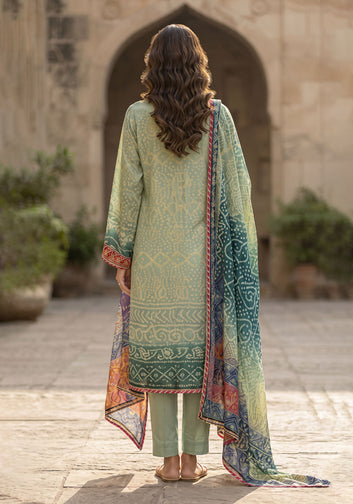 Multicoloured Printed Silk 3-Piece Suit