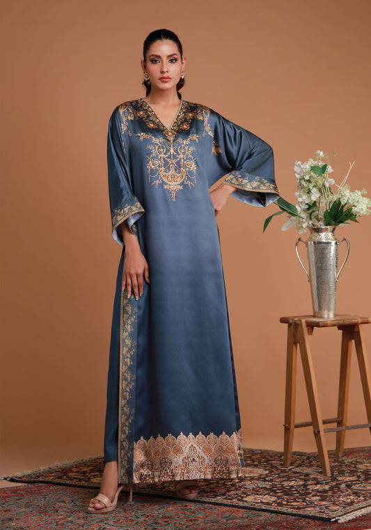 Handcrafted floral and Ornate Kaftan