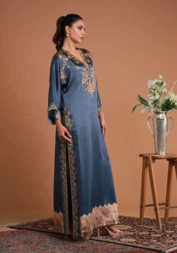 Handcrafted floral and Ornate Kaftan