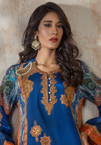 Beautiful A-Line Shirt Mughal Inspired Motifs Print