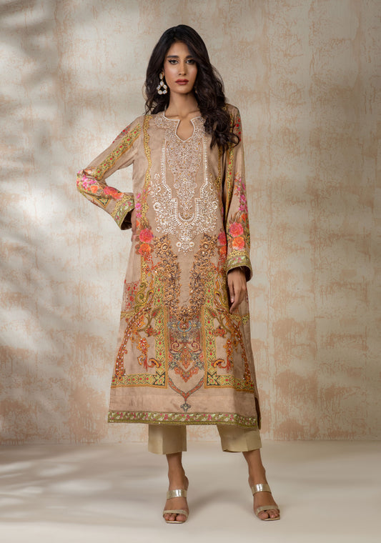 Mughal Inspired Print On A Traditional Straight Kurta