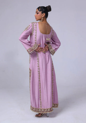 Gota Lilac Pink Long Kurta