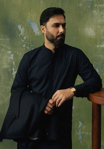 Navy Blue Premium Shalwar Kameez