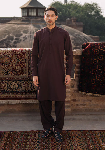 Burgundy Shalwar Kameez