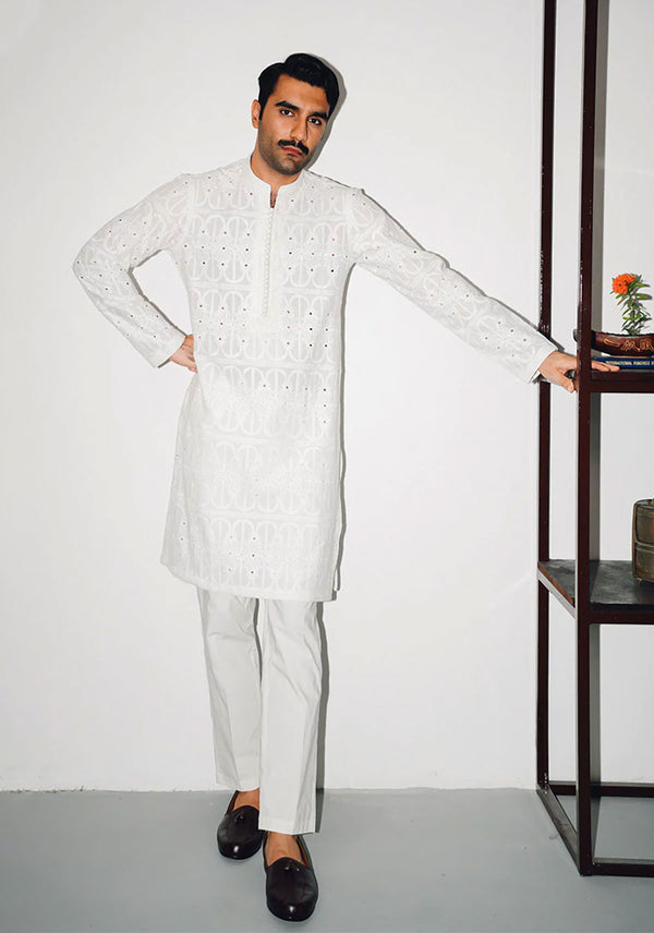 CHIKANKARI KURTA PAJAMA