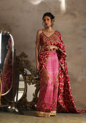 Pink Timeless Sheesha Silk Saree