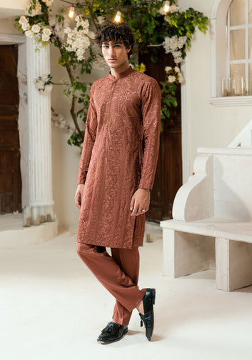 Brown Kurta Trouser