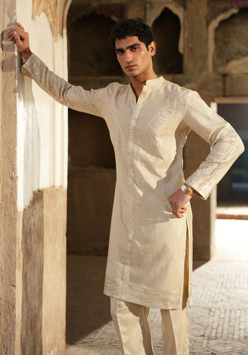 Beige Kurta And Trouser