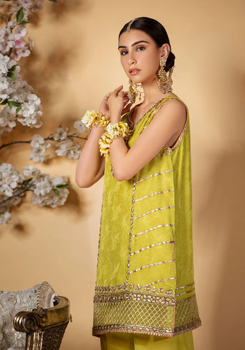 Lime Green Silk Short Shirt