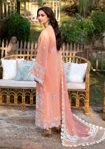 Peach Embroidered Two-Piece Ensemble