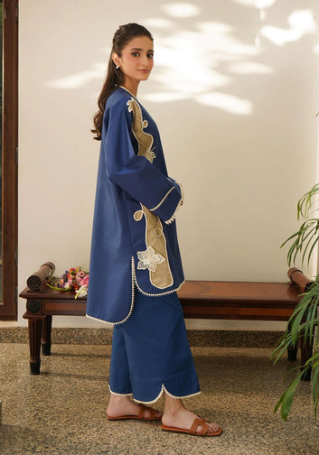 Navy Blue Summer Pret Two-Piece