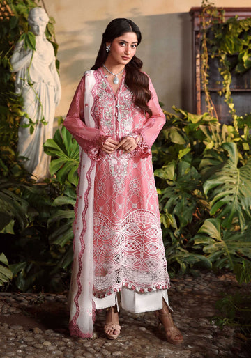 Pink Embroidered Four-Piece Ensemble