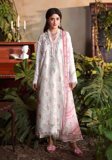 Pastel Pink Embroidered Four-Piece Ensemble