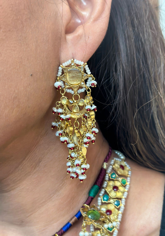 Sunburst Dangling Earrings