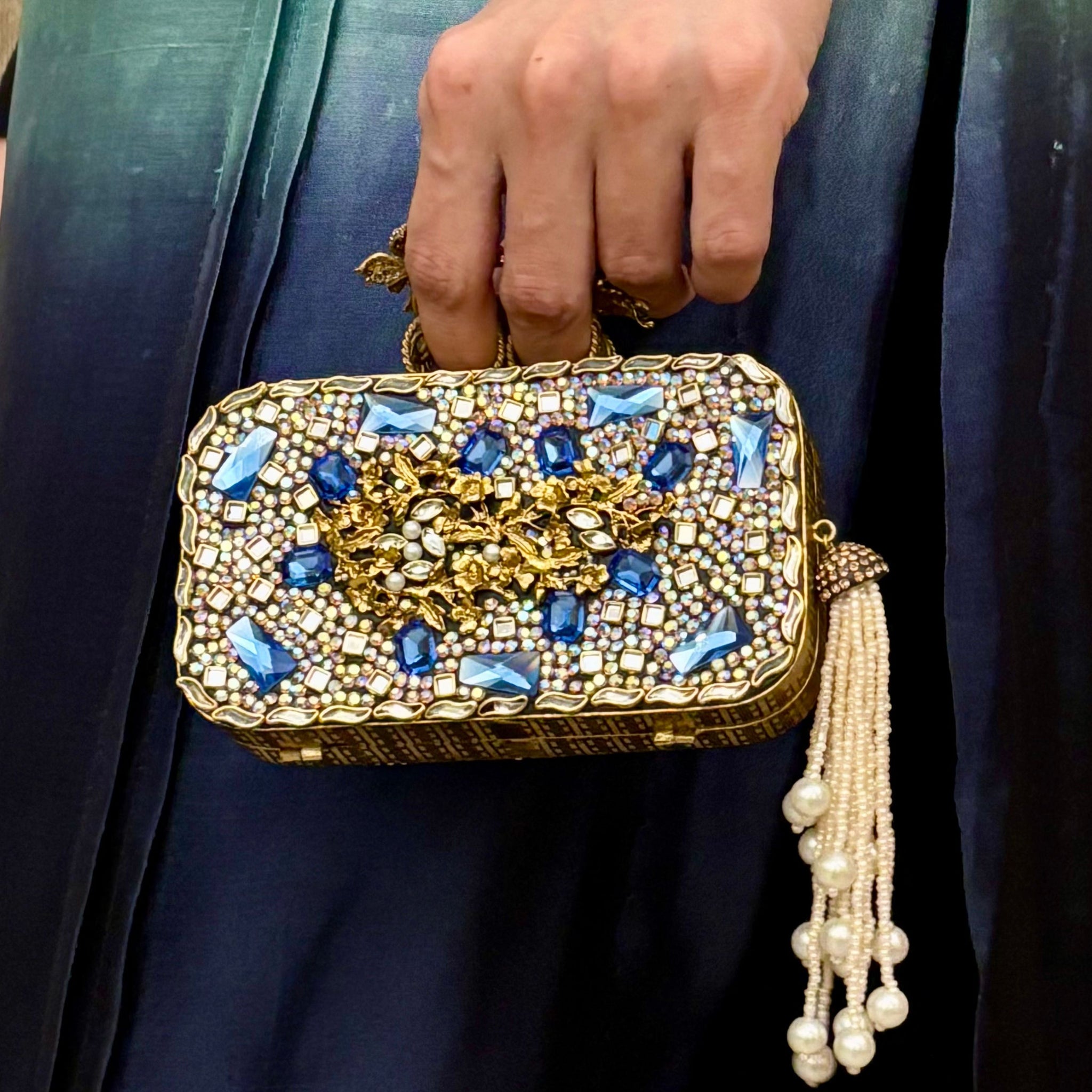 SHADES OF BLUE CLUTCH