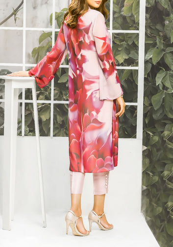 Ailia-Rose coloured Floral Printed Tunic (tunic only)