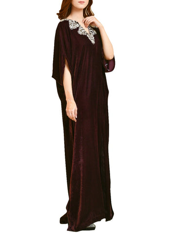 Plum Velvet Kaftan