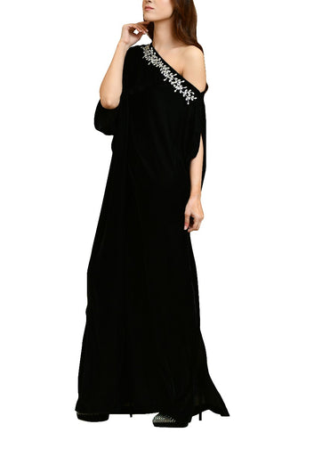 Black Velvet Kaftan