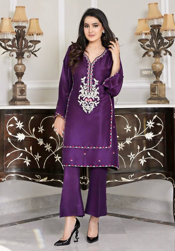 Deep Purple Embroidered shirt