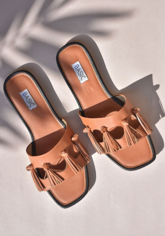 Brown soft rexene Flats