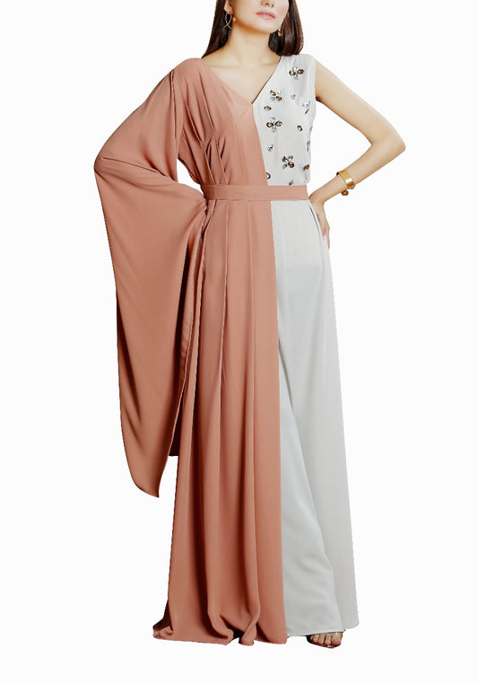 Esmée - Peach and Ivory Dress