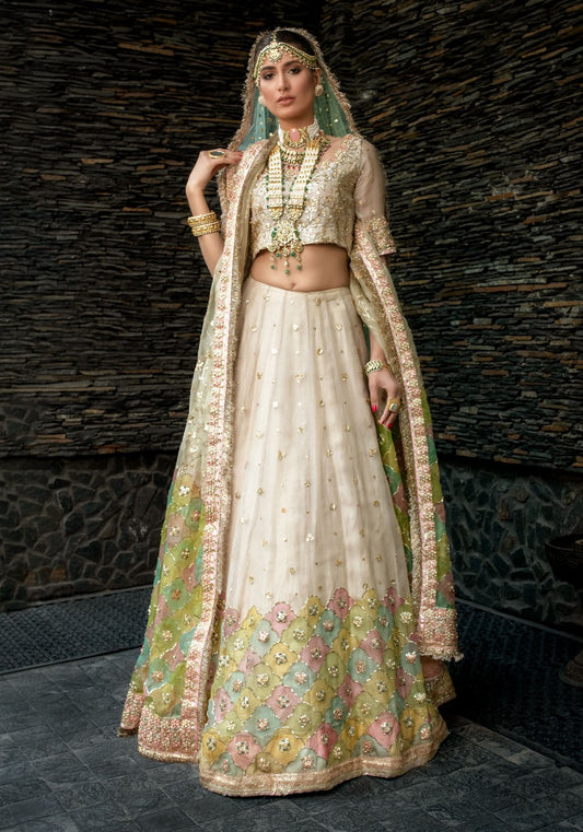 Ivory Gota Lehenga