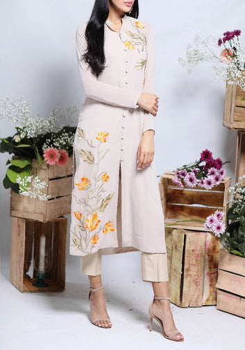 Ostia - Sandi Floral Embroidery Midi Tunic