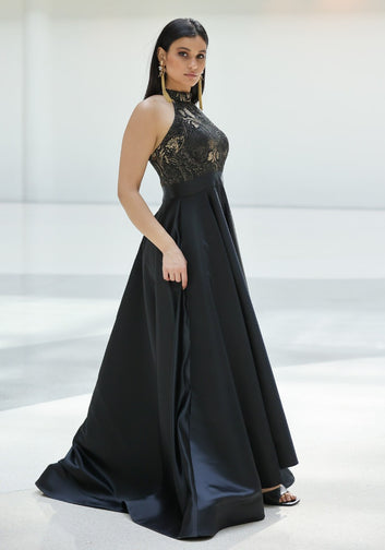 Black Lace Gown