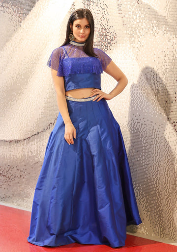 Royal blue skirt