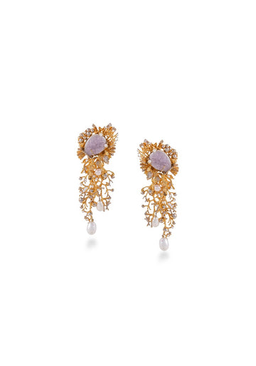 Swirling Seas of Gold Earrings