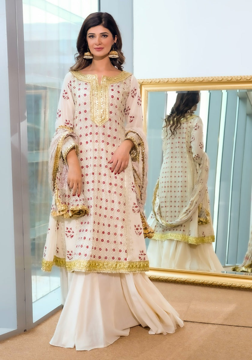 Floral Kalli Shirt with dupatta